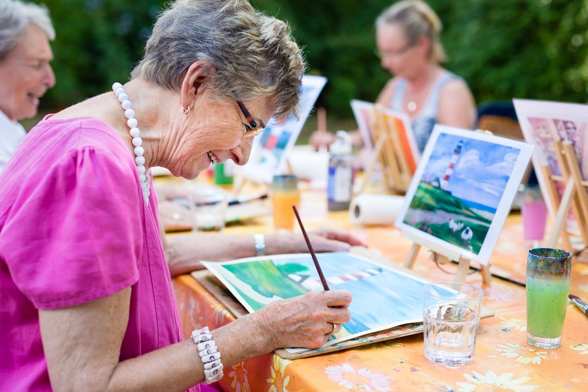 Woman painting