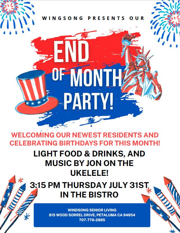 End of the Month Party flyer