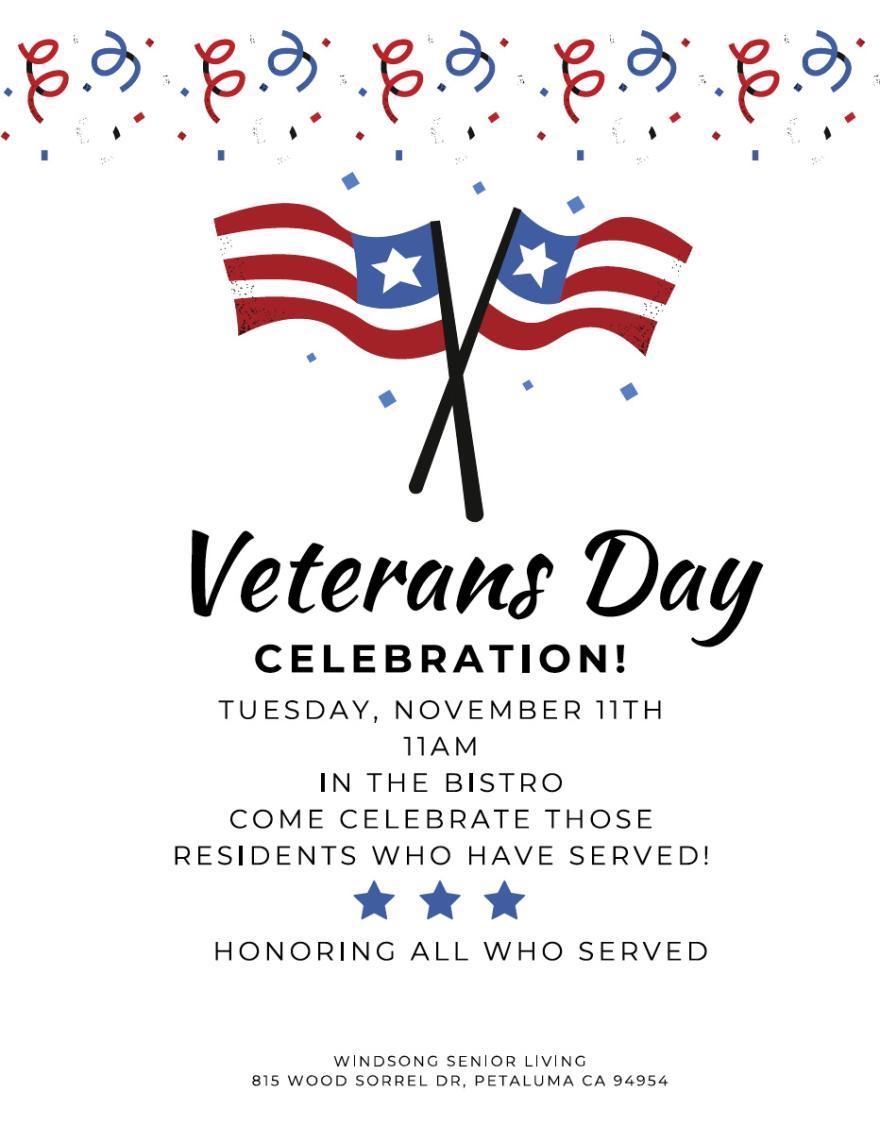 Veterans Day Celebration poster