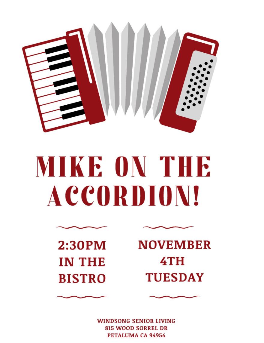 Mike on the Accordion poster