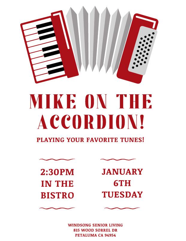 Mike on the Accordion poster