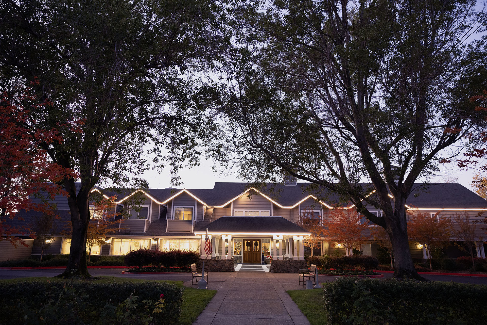 Entrance in the evening